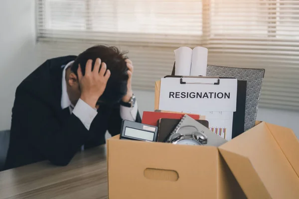 Unemployment Resigned Concept Employees Who Intend Quit Work Resignation Letters — Photo