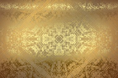 Sanat eserleri için Altın Soyut Dekoratif Kağıt Dokusu- İllüstrasyon