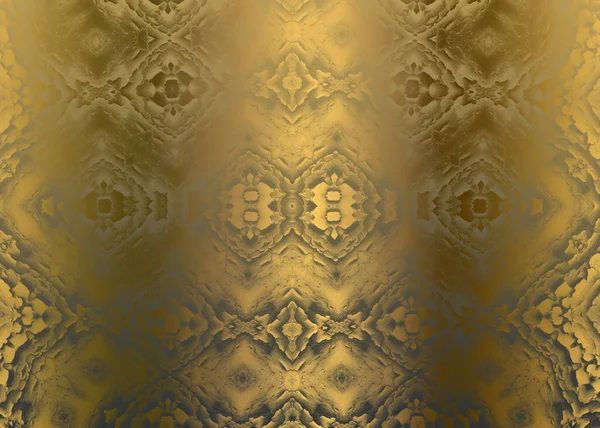 Golden Astratto Sfondo Carta Decorativa Texture Opere Arte Illustrazione — Foto Stock