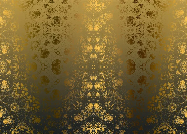 Golden Abstract Decorative Paper Texture Background Artwork Illustration — Stock Photo, Image