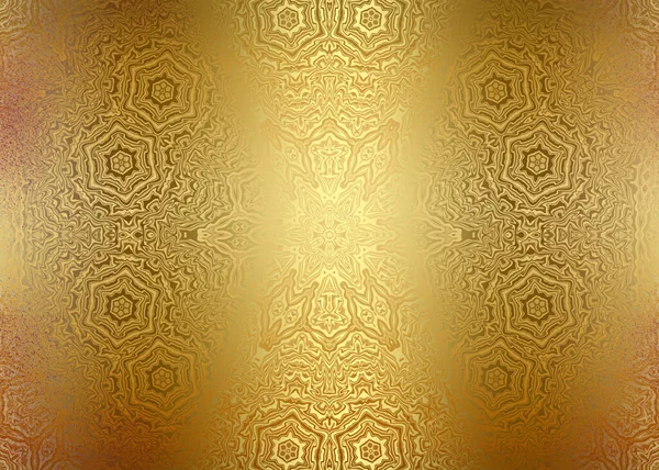 Golden Abstrakt Dekorativt Papir Tekstur Baggrund Kunstværker Illustration - Stock-foto