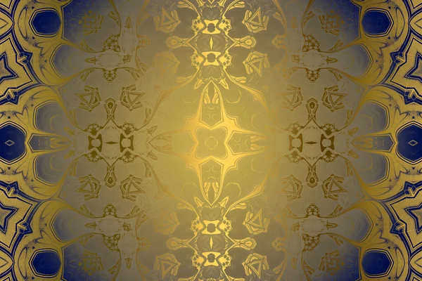 Golden Astratto Sfondo Carta Decorativa Texture Opere Arte Illustrazione — Foto Stock