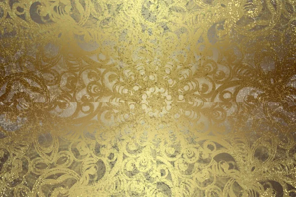 Golden Abstract Dekoracyjne Tło Tekstury Papieru Grafiki Ilustracja — Zdjęcie stockowe