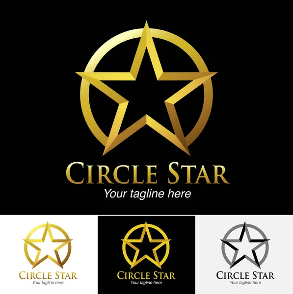 Astratto Vettoriale Simbolo Icona Circle Star — Vettoriale Stock