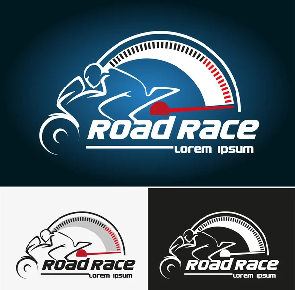 Vector Illustration Symbol Road Race Event — Stock Vector