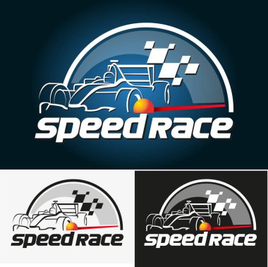 Vektör illüstrasyonu, hız yarışı olayının sembolü.