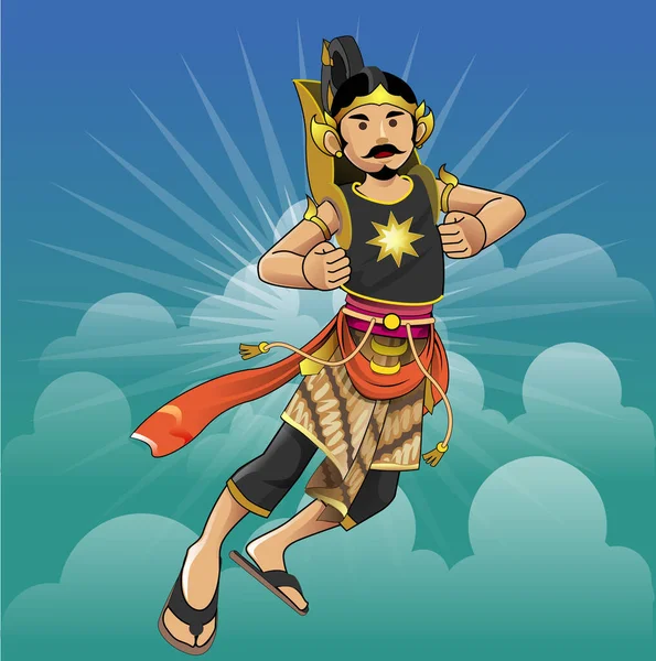 Ilustración Vectorial Modificación Del Personaje Gatotkaca Historia Mahabharata Wayang — Archivo Imágenes Vectoriales