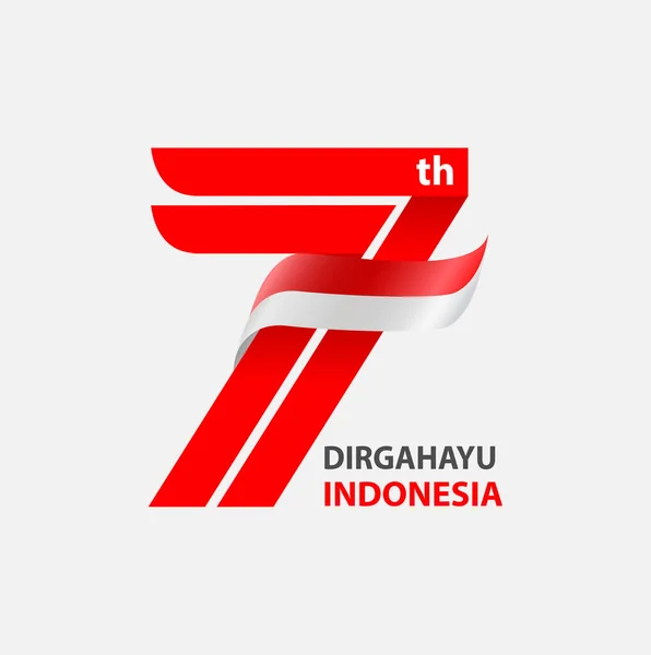 Illustration Vectorielle 77E Jour Indépendance Indonésienne — Image vectorielle