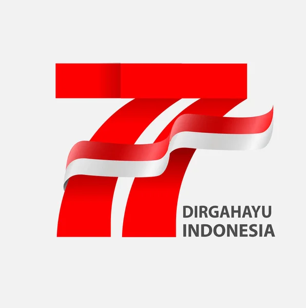 Vector Abstract Indonesian Independence Day Symbol — Stock vektor