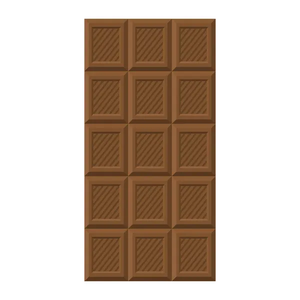 Chocoladereep Zoete Cacao Snack Illustratie Flat Style Snoepreep Voor Logo — Stockvector