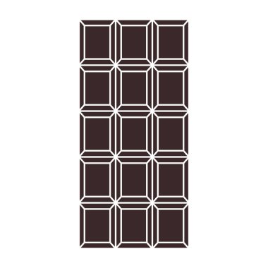 Çikolatalı Gölge. Tatlı kakao atıştırmalığı. Web, logo, etiket, yazdırma, etiketleme, tarif, menü, paket tasarımı ve dekorasyonu için Candy Çubuğu İllüstrasyonu