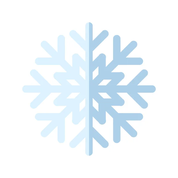 Snowflake Icon Flat Style Christmas Winter Traditional Symbol Logo Print — Stock Vector