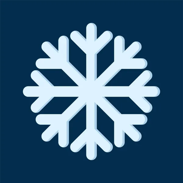 Snowflake Vector Illustration Christmas Winter Traditional Symbol Logo Print Sticker — Stock Vector