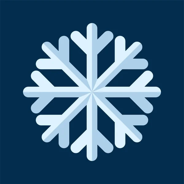Snowflake Icon Christmas Winter Traditional Symbol Logo Print Sticker Emblem — Stock Vector