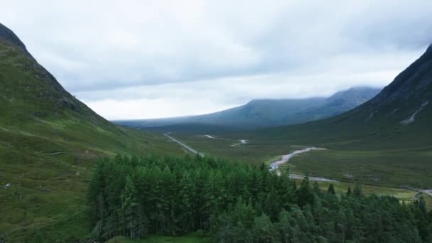 Dron Natočený West Highland Way Skotsku Vysoce Kvalitní Záběry — Stock video