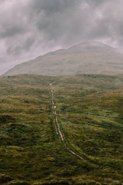 West Highland Way in Scotland. rainy wheather. High quality photo