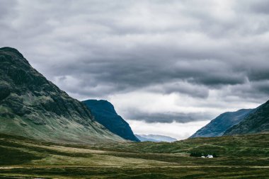 West Highland Way in Scotland. Solo house in middle of nowhere. High quality photo