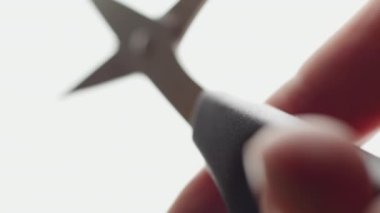 Makas makro yakın plan çekimde. Yüksek kalite 4k görüntü