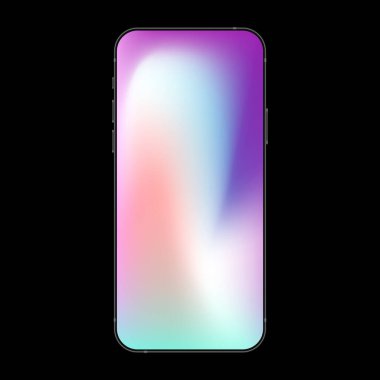 Smartphone 'da renkli neon arka plan. Bulanık Vibrant Duvar Kağıdı
