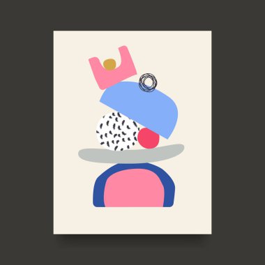 Yaratıcı geometrik şekilleri olan bir poster