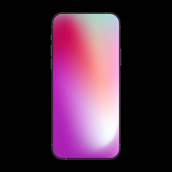 Trendy Holographic Wallpaper. Colorful Neon Background on Device Display — Stock Vector