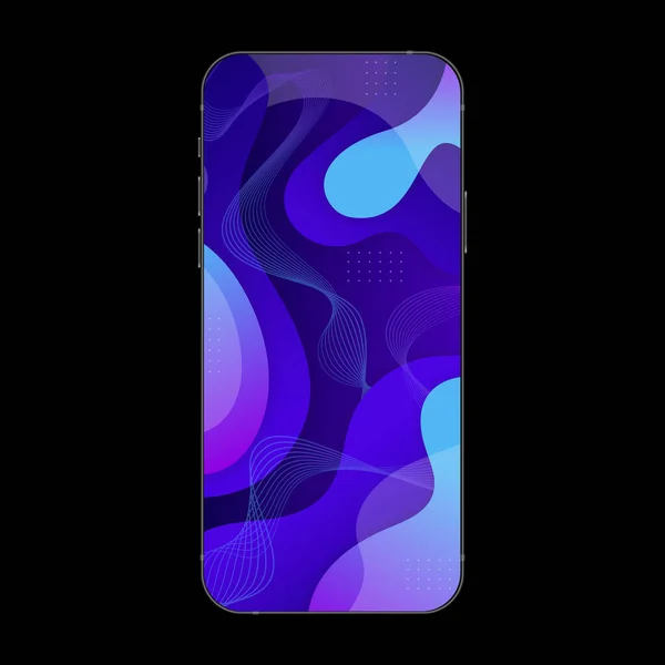 Smartphone mockup com fundo gradiente azul — Vetor de Stock
