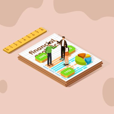 Finansal analiz çizimi. İş analizi izsel kavram