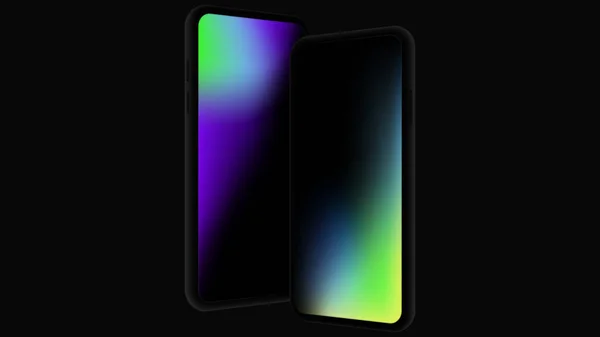 Mockup de Smartphones Novo Modelo. Tecnologia inovadora — Vetor de Stock