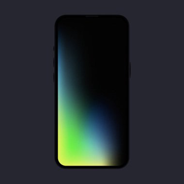 Yeni Smartphone Mockup. Gradyan Ekranlı Boş Model