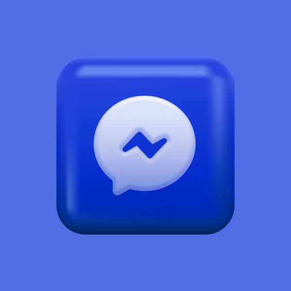 Icono de la aplicación de mensajería azul. Charlando Logotipo de Redes Sociales — Archivo Imágenes Vectoriales