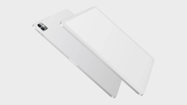 Beyaz Tablet Modeli. Ön ve Arka Görünüm