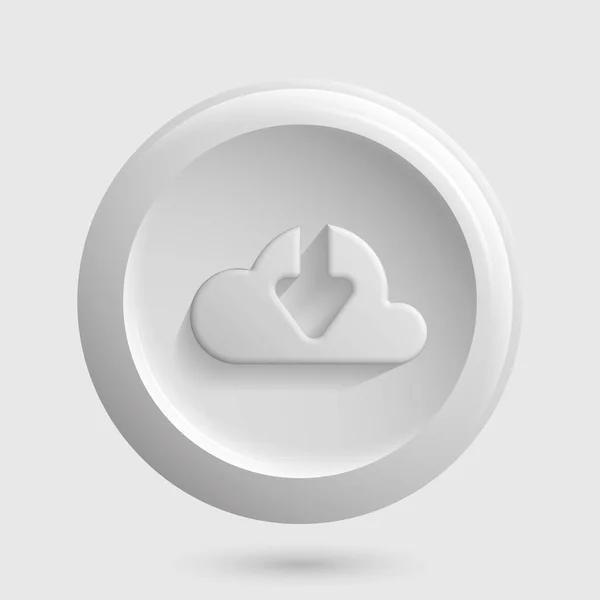 Data Clouding Round Icon. Light Version — стоковый вектор