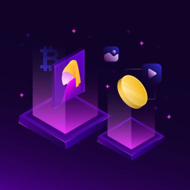 Isometric NFT İllüstrasyon, Fütürist Tasarım