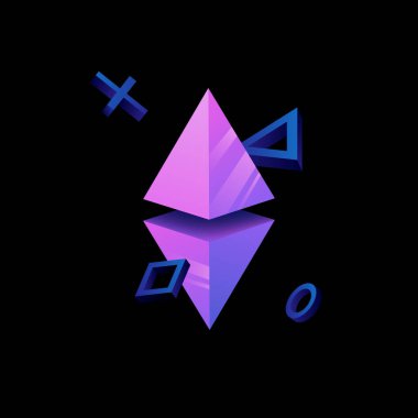 Abstract Geometrical Elements. 3D Rhombus. Vector illustration