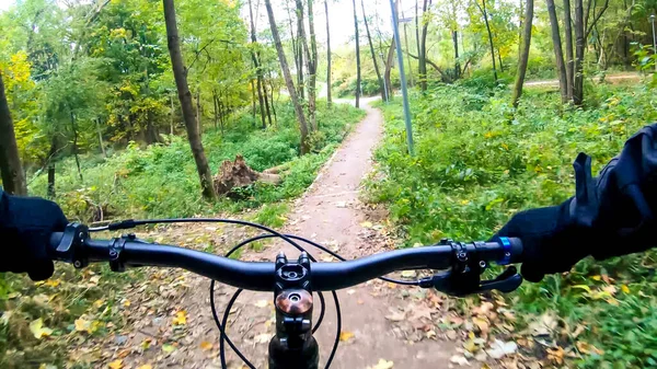 Amateur Rider Bicycle Fall Season — Stock Photo, Image