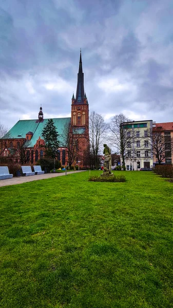 Architektur Der Alten Polnischen Stadt Kathedrale Der Alten Architektur — Stockfoto