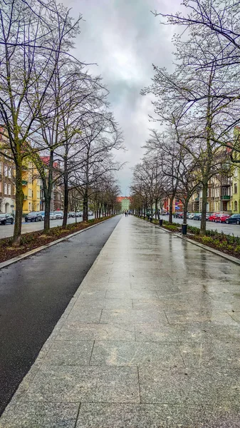 Polonya 'nın Szczecin şehrindeki eski şehir mimarisi