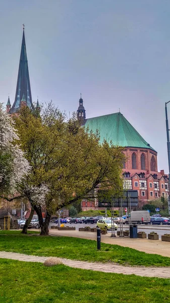 波兰国家Szczecin市的旧城建筑 — 图库照片