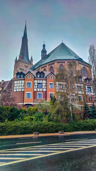 波兰国家Szczecin市的旧城建筑 — 图库照片