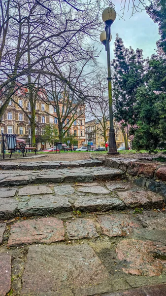 Polonya 'nın Szczecin şehrindeki eski şehir mimarisi