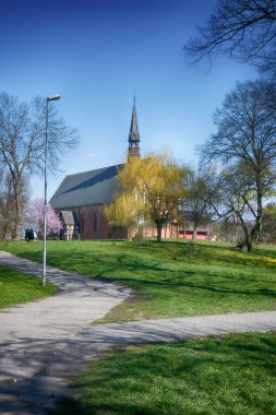 Polonya 'nın Szczecin şehrindeki eski şehir mimarisi