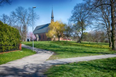 Polonya 'nın Szczecin şehrindeki eski şehir mimarisi
