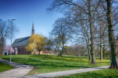 Polonya 'nın Szczecin şehrindeki eski şehir mimarisi