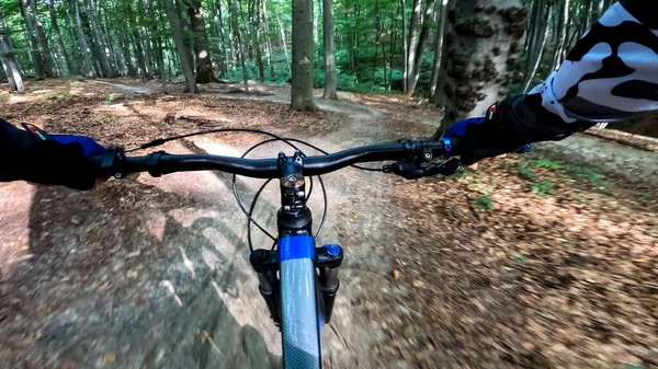 Enduro Bicycle Ride Forest Trails — Stock Photo, Image