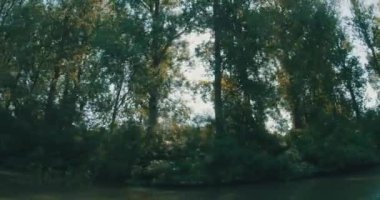 Romanya 'da Tuna Nehri boyunca seyrüsefer.