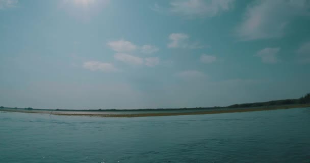 Navigare Sulle Grandi Acque Del Delta Del Danubio Romania — Video Stock