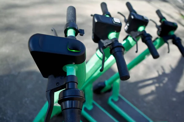 Electric Scooters Parked Square Berlin — Stock Photo, Image