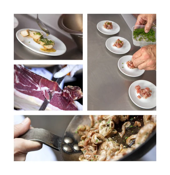 Collage Gastronomic Cuisine French Bistro — Foto Stock
