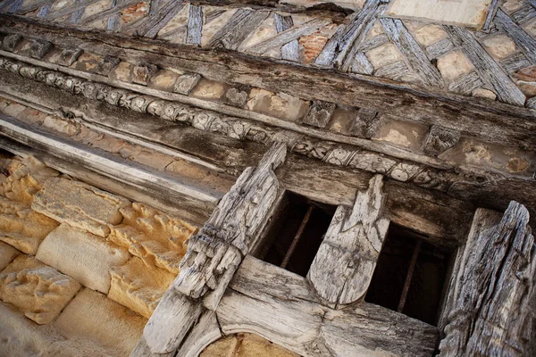 Закриття Середньовічного Будинку Французькому Селі Сент Еміліон — стокове фото