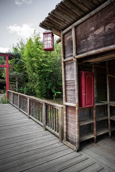 Бамбуковая Хижина Азиатский Парк — стоковое фото